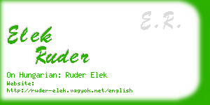 elek ruder business card